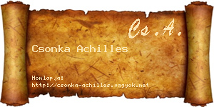 Csonka Achilles névjegykártya