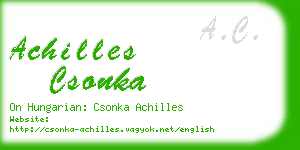 achilles csonka business card